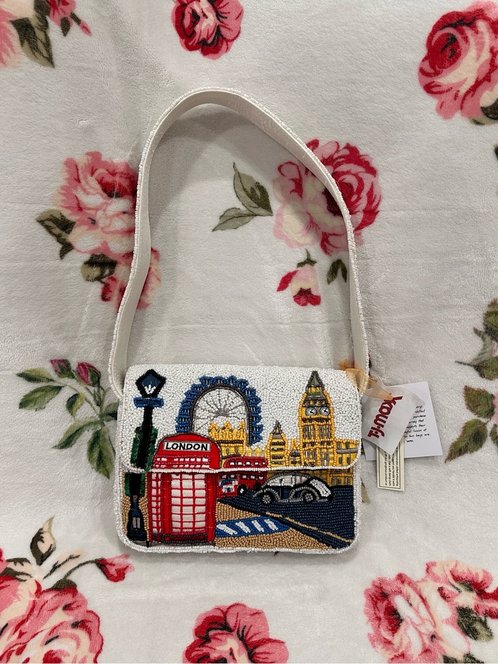 Beaded London Shoulder Bag